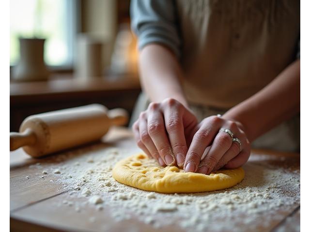 Mani che impastano il pane, simbolo di tradizione e artigianalità